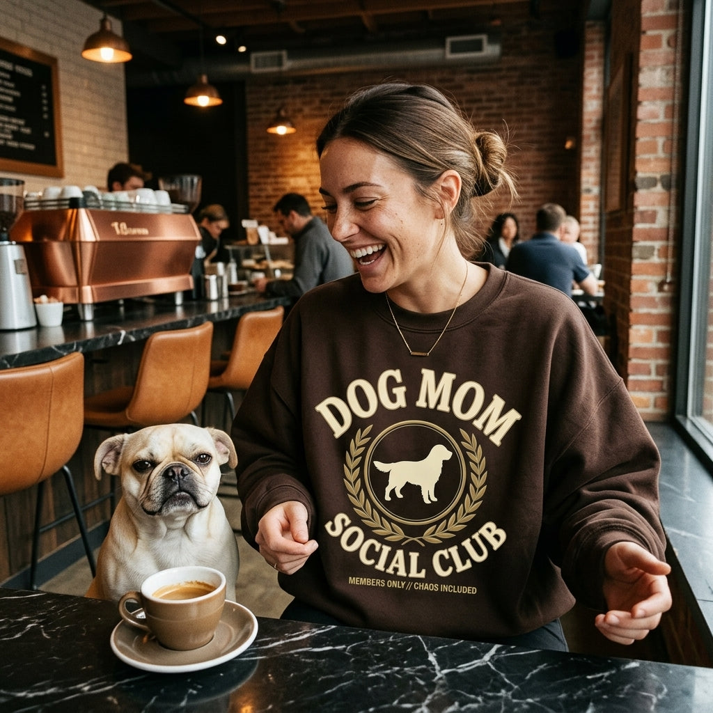 Dog Mom Social Club Crewneck Sweatshirt