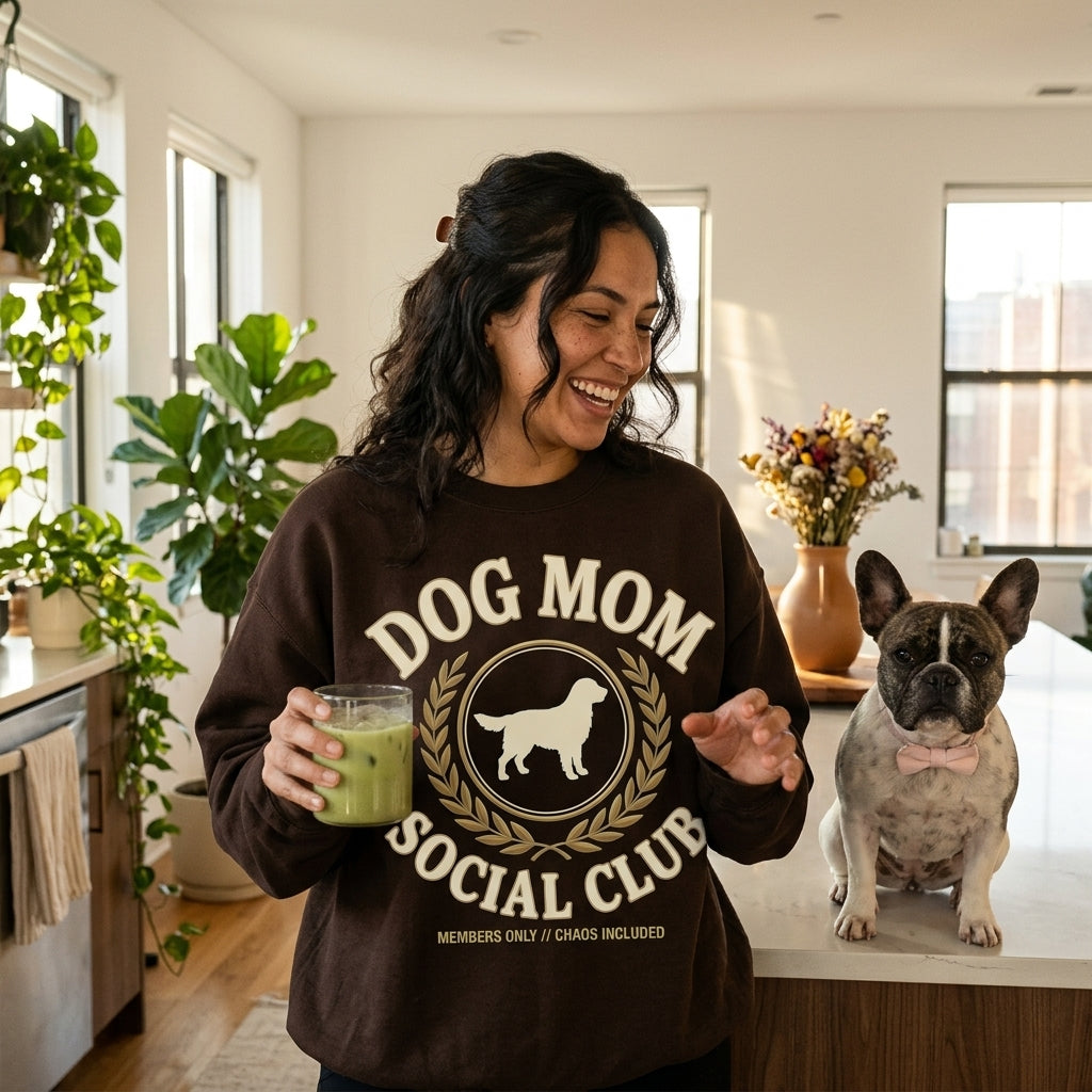 Dog Mom Social Club Crewneck Sweatshirt
