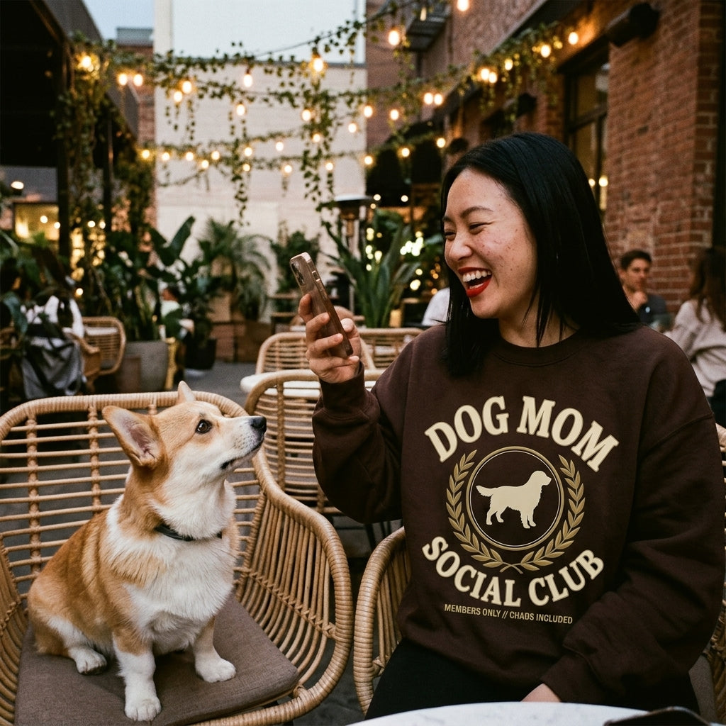 Dog Mom Social Club Crewneck Sweatshirt