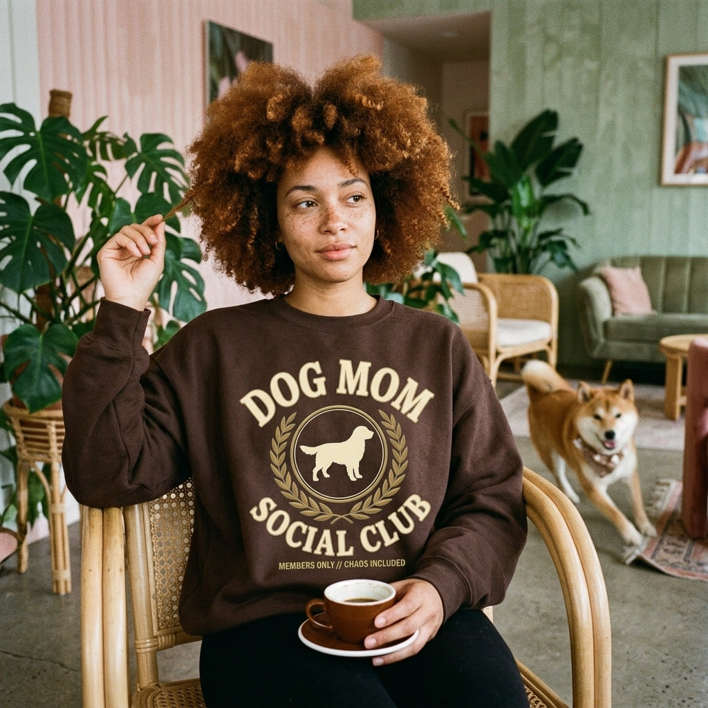 Dog Mom Social Club Crewneck Sweatshirt