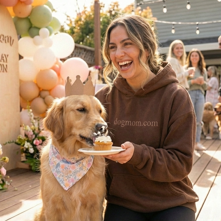Chocolate Dog Mom Hoodie - alternate view - DogMom.com