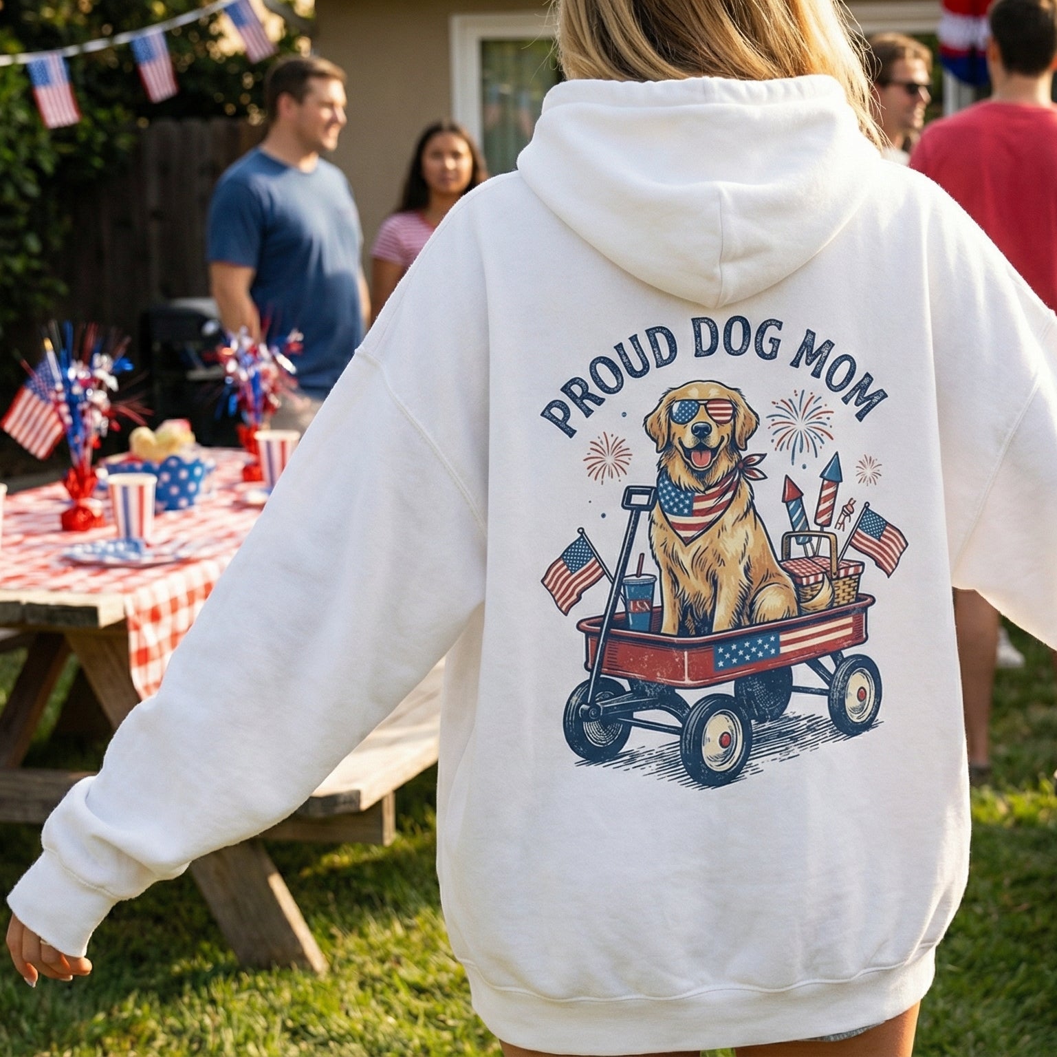 Proud Dog Mom Hoodie - detail view - DogMom.com