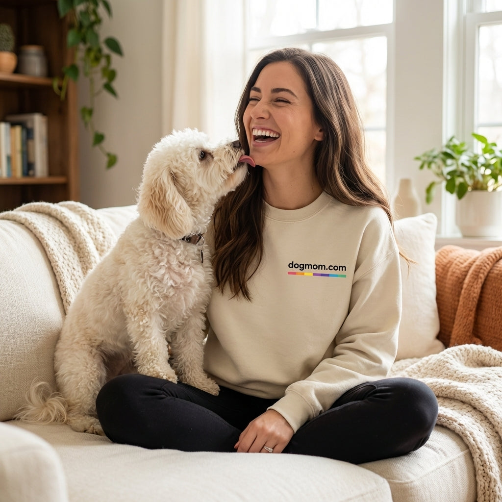 DogMom.com Logo Crewneck Sweatshirt lifestyle