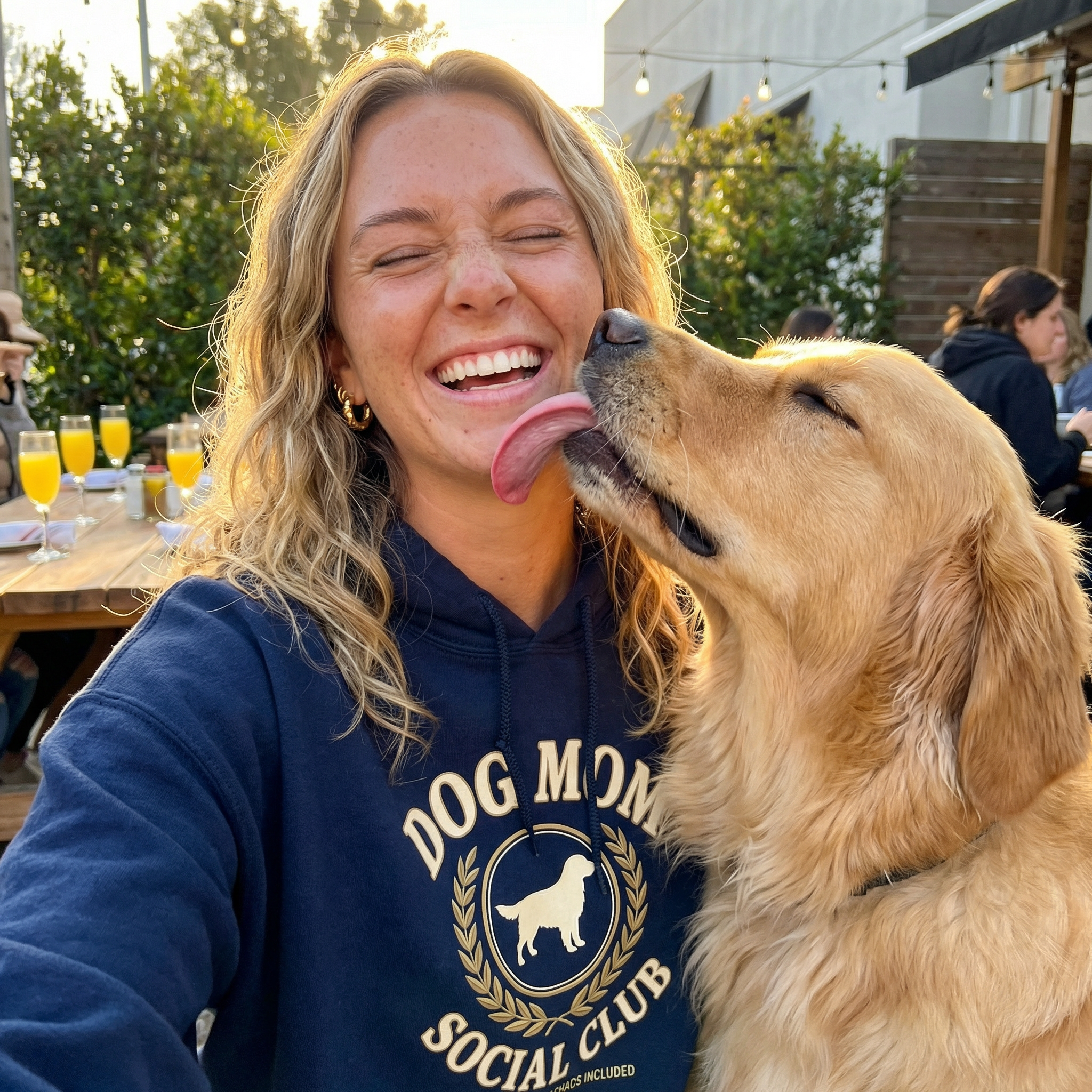 Dog Mom Social Club Hoodie - Brunch