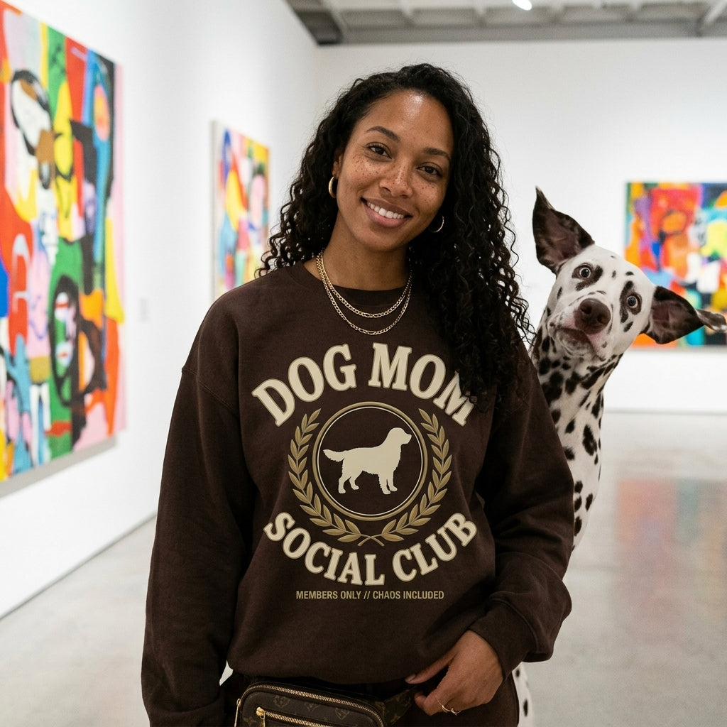 Dog Mom Social Club Crewneck Sweatshirt