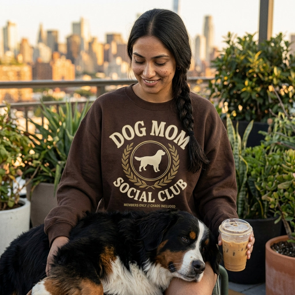 Dog Mom Social Club Crewneck Sweatshirt